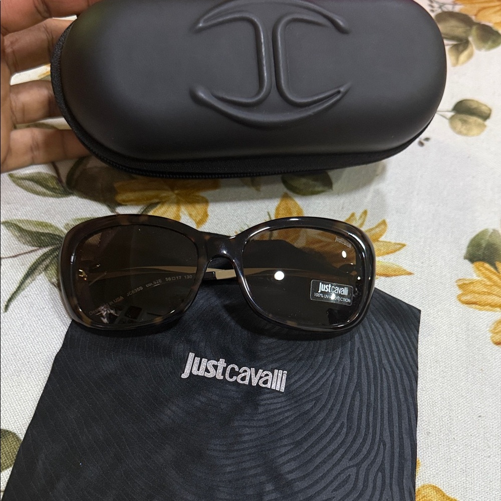 Just Cavalli Dark Sunglasses with Black Accents